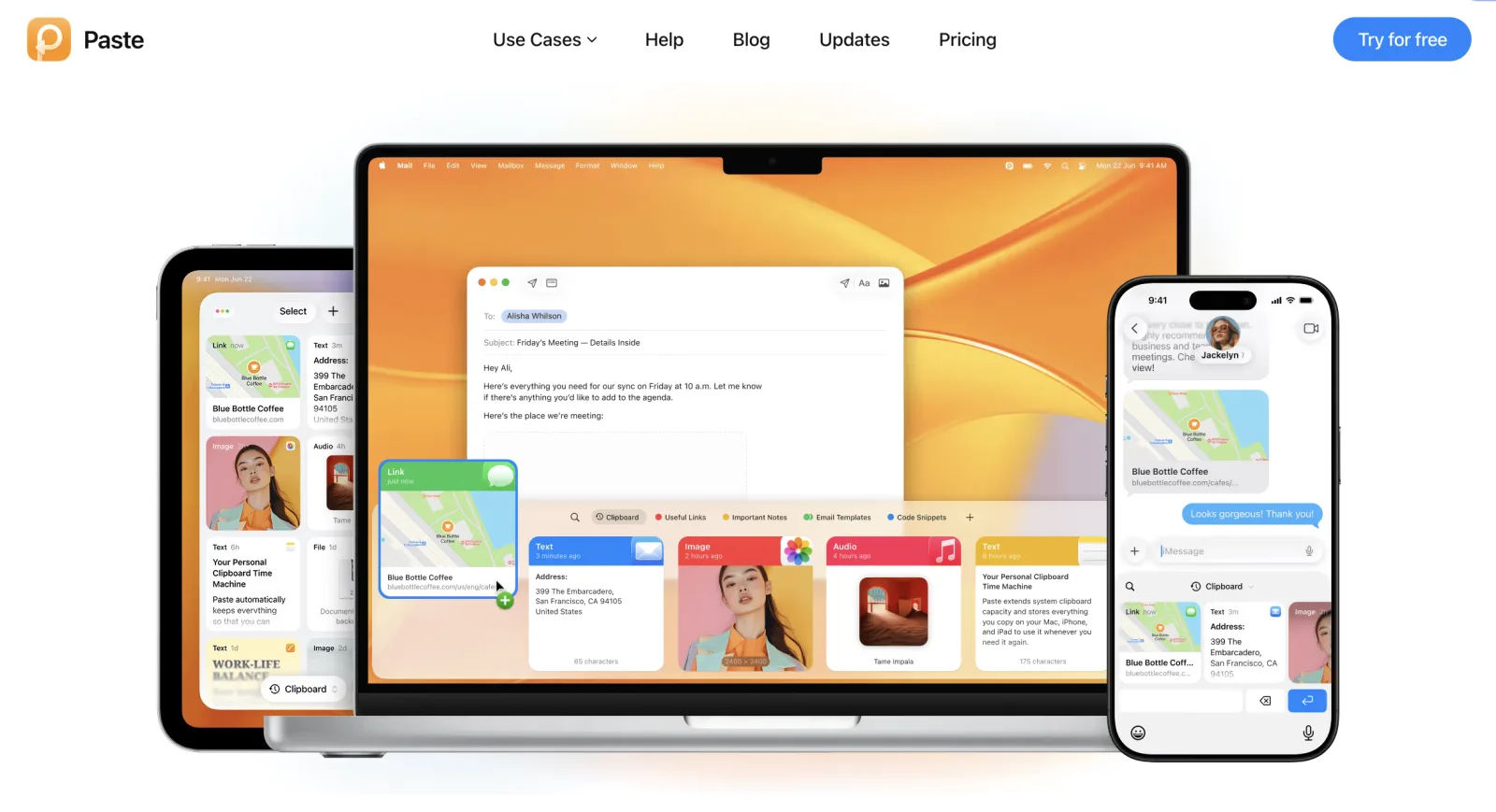 Paste 在 Mac、iPad、iPhone 上以卡片牆呈現剪貼簿歷史，文字、連結、圖片都能往回搜尋與貼上